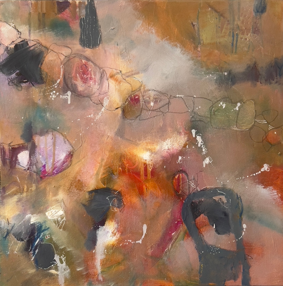Homecoming-Light-original-abstract-acrylic-on-canvas-20" x 20"-$1,200