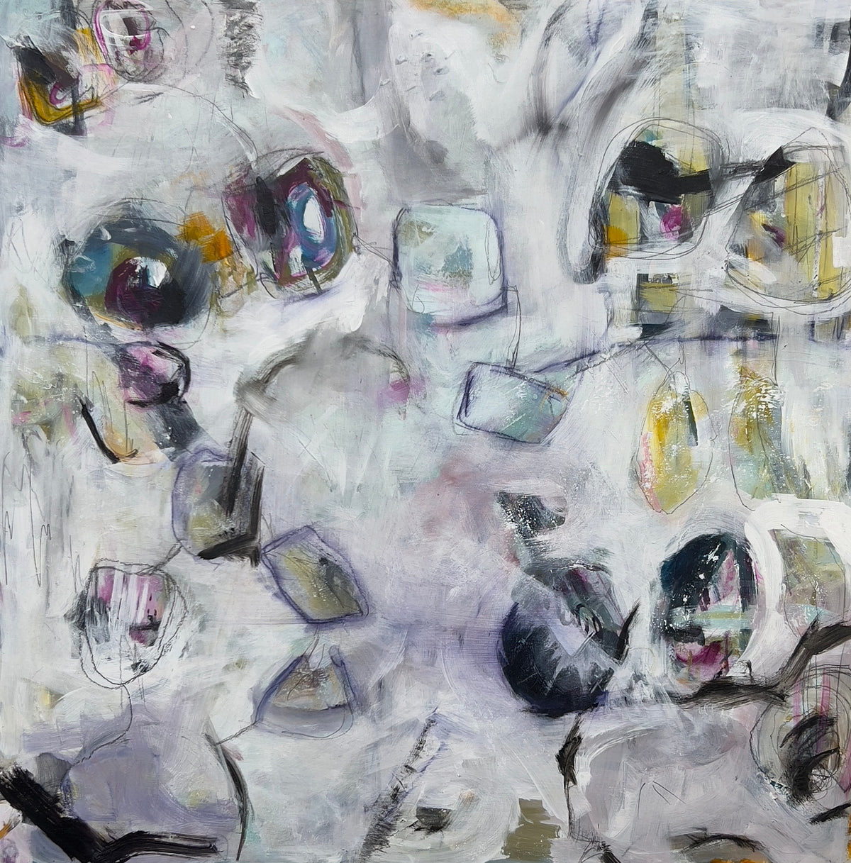 The_Great_Unraveling-Original Abstract Art_ 24" x 24" on board- $1,500