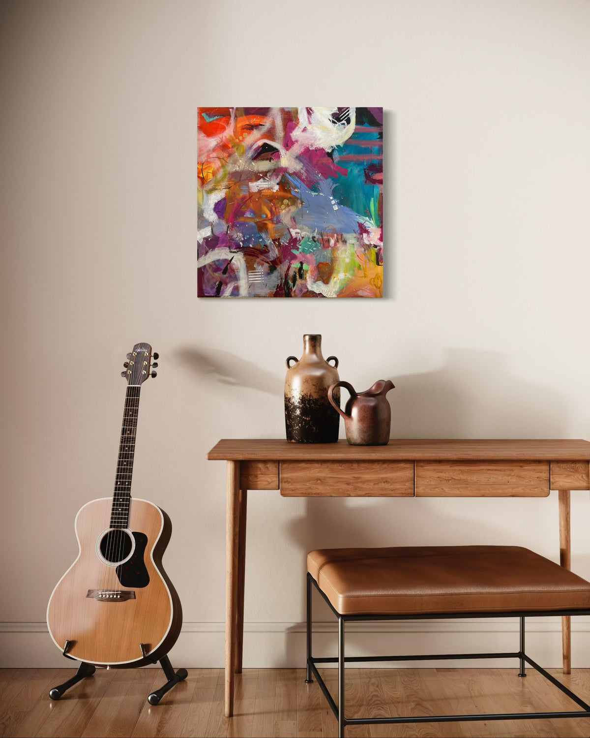 Rhapsody-in-color-acrylic-on-canvas-24" x 24"-$1,500