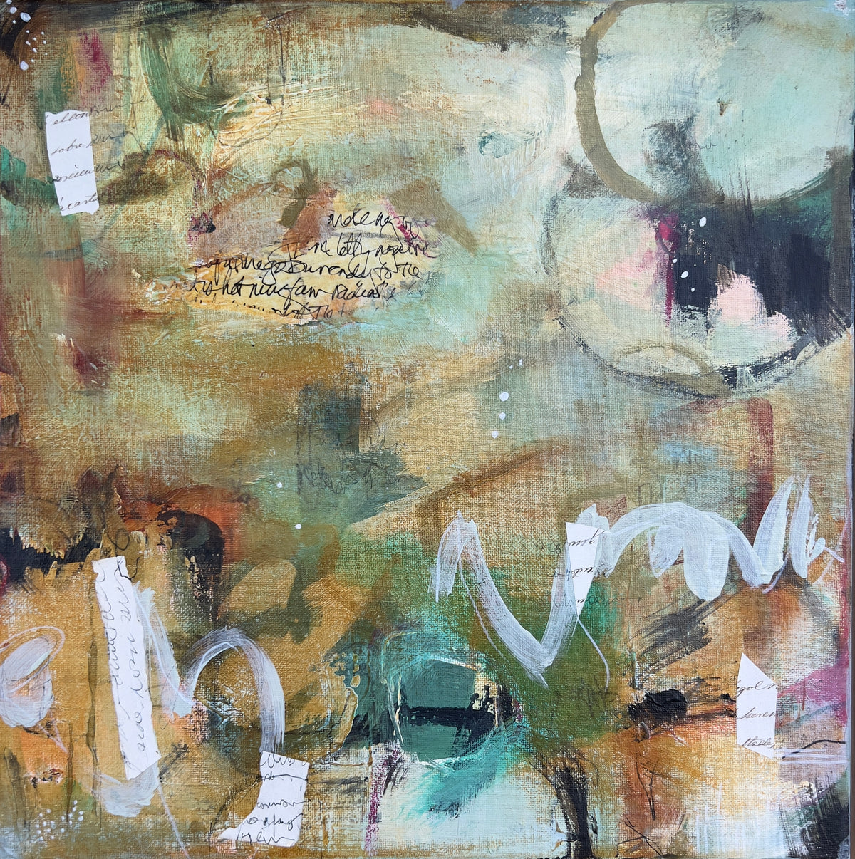 Surrender-my-words-to-memory-acrylic on canvas-14" x 14"-$588